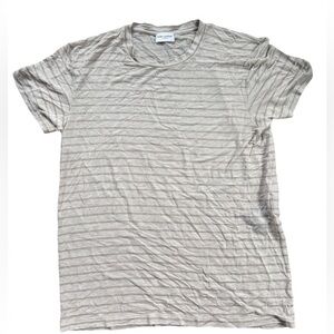 Saint Laurent Paris Men’s Size Small Striped Shimmer Fitted T-Shirt (X-Small)